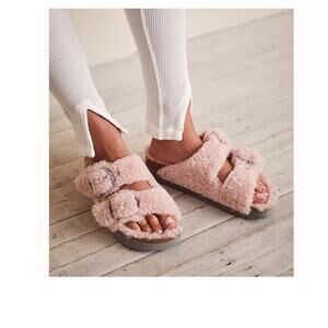 New Birkenstock Papillio Big Buckle Teddy Sandals Crystal Rose EU 37/ US6.5